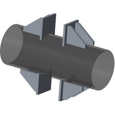 Опора неподвижная двухупорная для тепловых сетей ТС-660.00.00 57х40х106х180 мм Серия 5.903-13 выпуск 7-95 1,04 кг