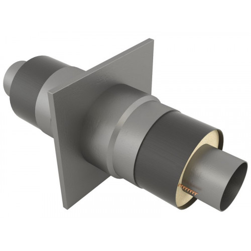 Опора неподвижная щитовая в оцинкованной ППУ изоляции для отопления 17Г1С 89х180х295х2000 мм ГОСТ 30732-2006 41,6 кг