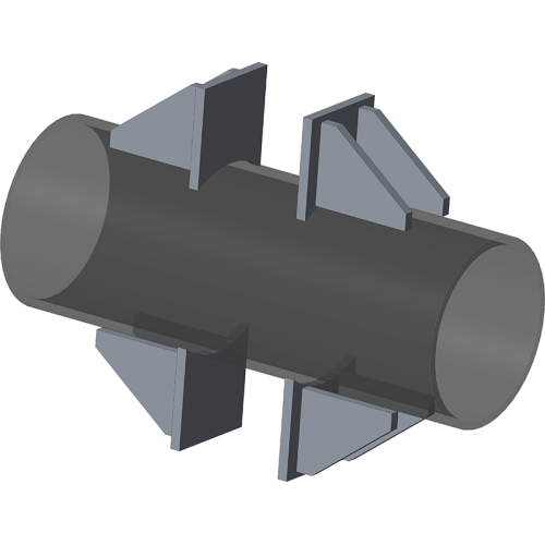 Опора неподвижная двухупорная для тепловых сетей ТС-660.00.00 377х140х162х580 мм Серия 5.903-13 выпуск 7-95 14,1 кг