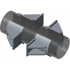 Опора неподвижная двухупорная усиленная для тепловых сетей ТС-662.00.00 630х240х230х890 мм Серия 5.903-13 выпуск 7-95 54,8 кг